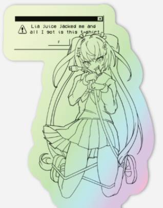 Lia Juicejack Iridescent Stickers (120x100mm / 4.7 x 3.9 inch)