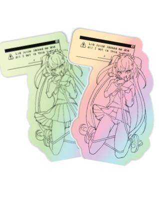 Lia Juicejack Iridescent Stickers (120x100mm / 4.7 x 3.9 inch)