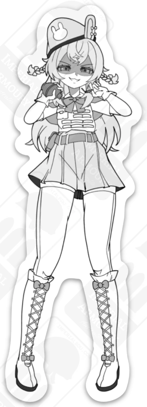 Loli God Requiem / Pipkin Commando Sticker (4¾ inch / 12 cm) Loli-Kami Sticker