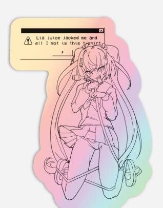 Lia Juicejack Iridescent Stickers (120x100mm / 4.7 x 3.9 inch)