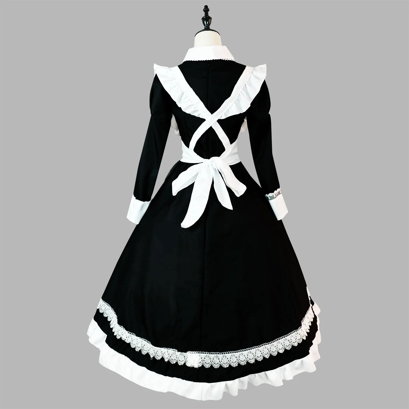 British Aristocracy Cosplay Costumes Women Plus Size Long Sleeve Maid Dress Japanese Kawaii Lace Waitress Coffee Maid Uniform