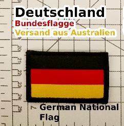 German National Flag Velcro Patch / Deutschland Bundesflagge / Dundeswappenflagge Klettverschluss